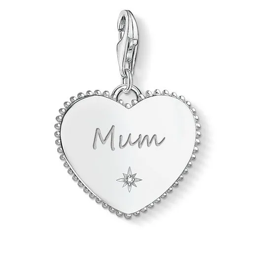 Thomas Sabo Jewellery Thomas Sabo Charm Club Sterling Silver Heart Mum Charm D