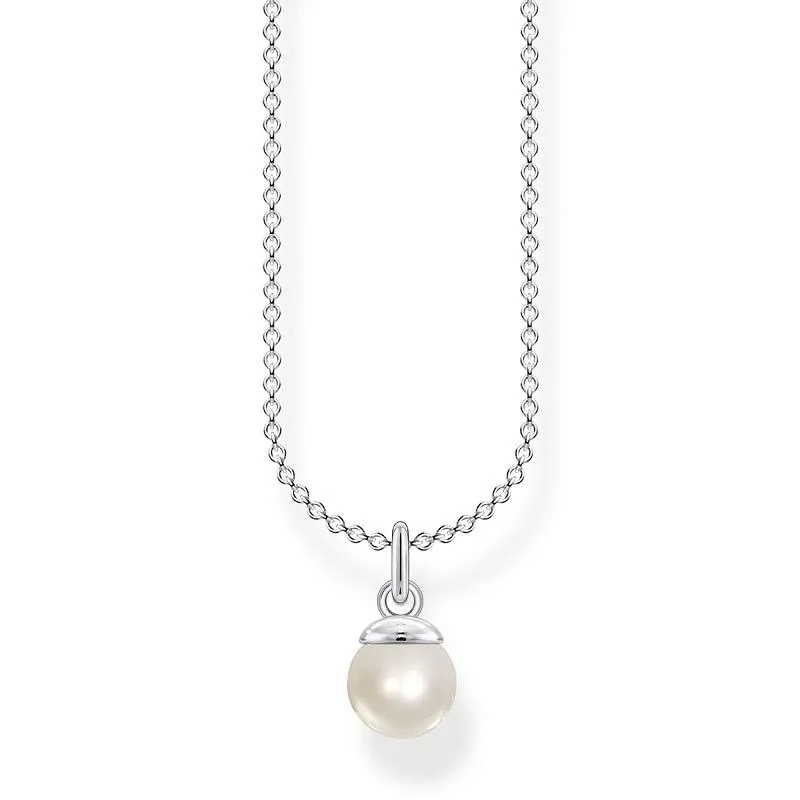 Thomas Sabo Jewellery Thomas Sabo Charm Club Sterling Silver Pearl Necklace