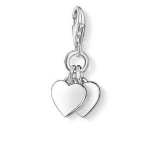 Thomas Sabo Jewellery Thomas Sabo Charm Club Sterling Silver Two Heart Charm