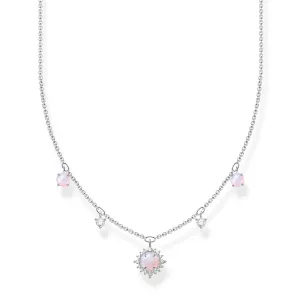Thomas Sabo Jewellery Thomas Sabo Charm Club Sterling Silver White CZ Pink Vintage Necklace