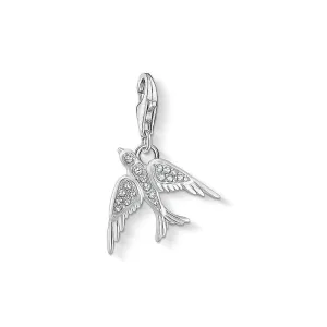 Thomas Sabo Jewellery Thomas Sabo Charm Club Sterling Silver White Stone Bird Charm