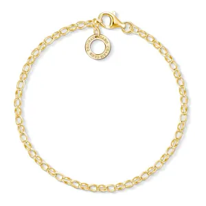 Thomas Sabo Jewellery Thomas Sabo Charm Club Yellow Gold Plated Belcher Charm Bracelet - Small (15.5cm)