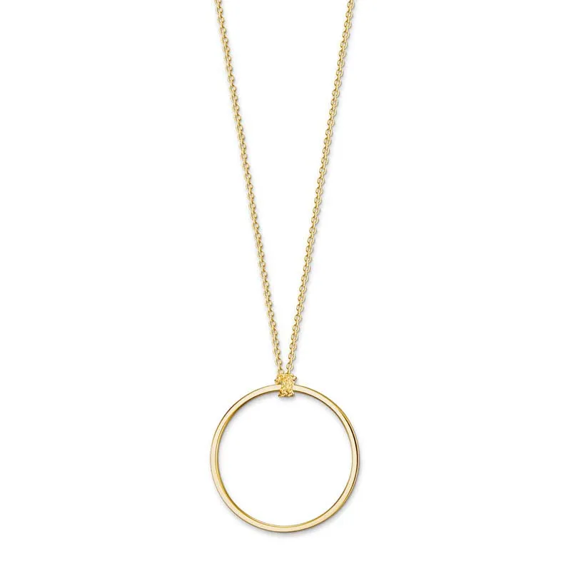 Thomas Sabo Jewellery Thomas Sabo Charm Club Yellow Gold Plated Circle Chain Necklace - CX0252Y-70