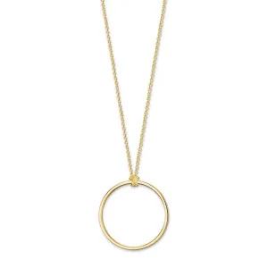 Thomas Sabo Jewellery Thomas Sabo Charm Club Yellow Gold Plated Circle Chain Necklace - CX0252Y-70