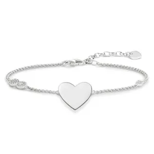 Thomas Sabo Jewellery Thomas Sabo Glam And Soul Sterling Silver Zirconia Heart With Infinity Bracelet