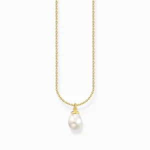 Thomas Sabo Jewellery Thomas Sabo Gold Plated Sterling Silver Freshwater Pearl Necklace