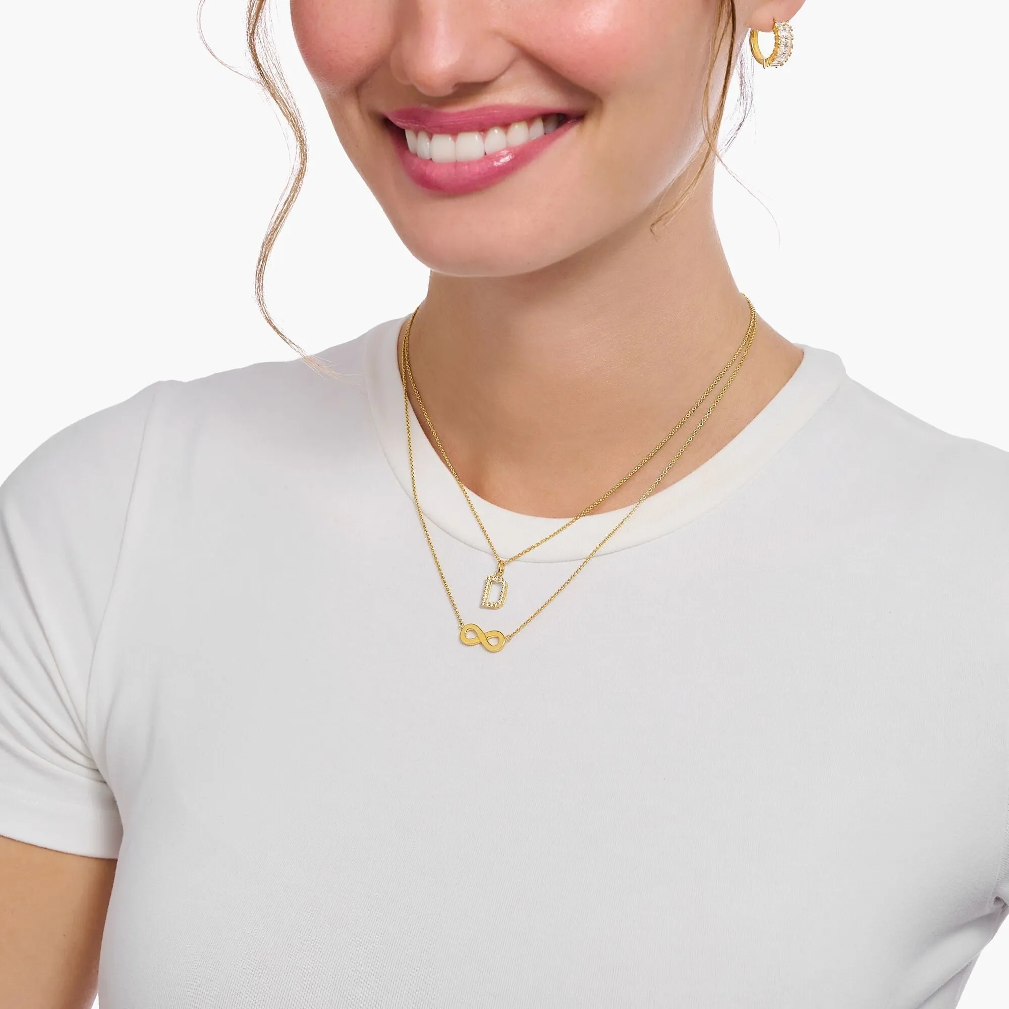 Thomas Sabo Jewellery Thomas Sabo Gold Plated Sterling Silver Infinity Necklace