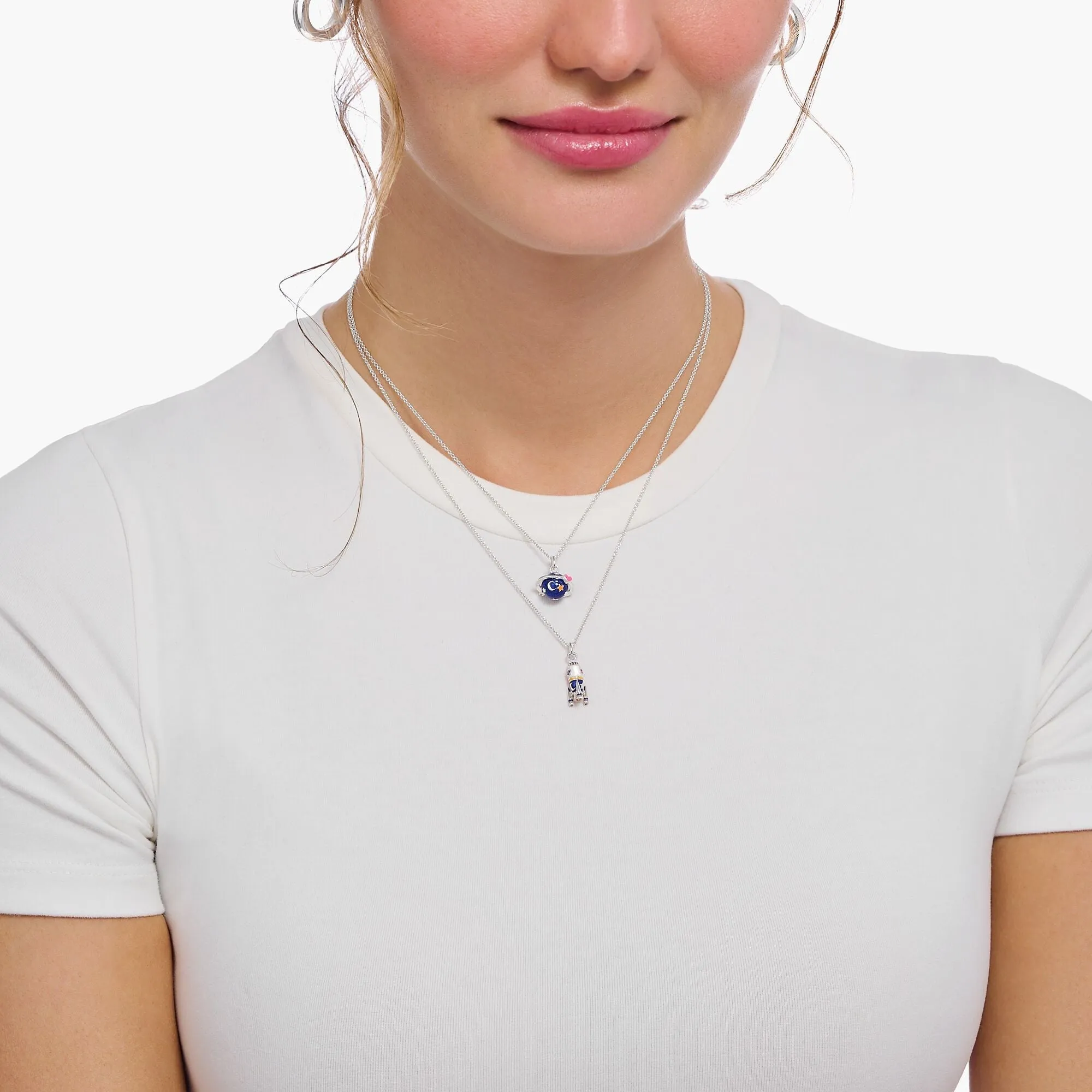 Thomas Sabo Jewellery Thomas Sabo Sterling Silver Rocket Enamel Necklace