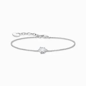 Thomas Sabo Jewellery Thomas Sabo Sterling Silver Teardrop White Zirconia Bracelet