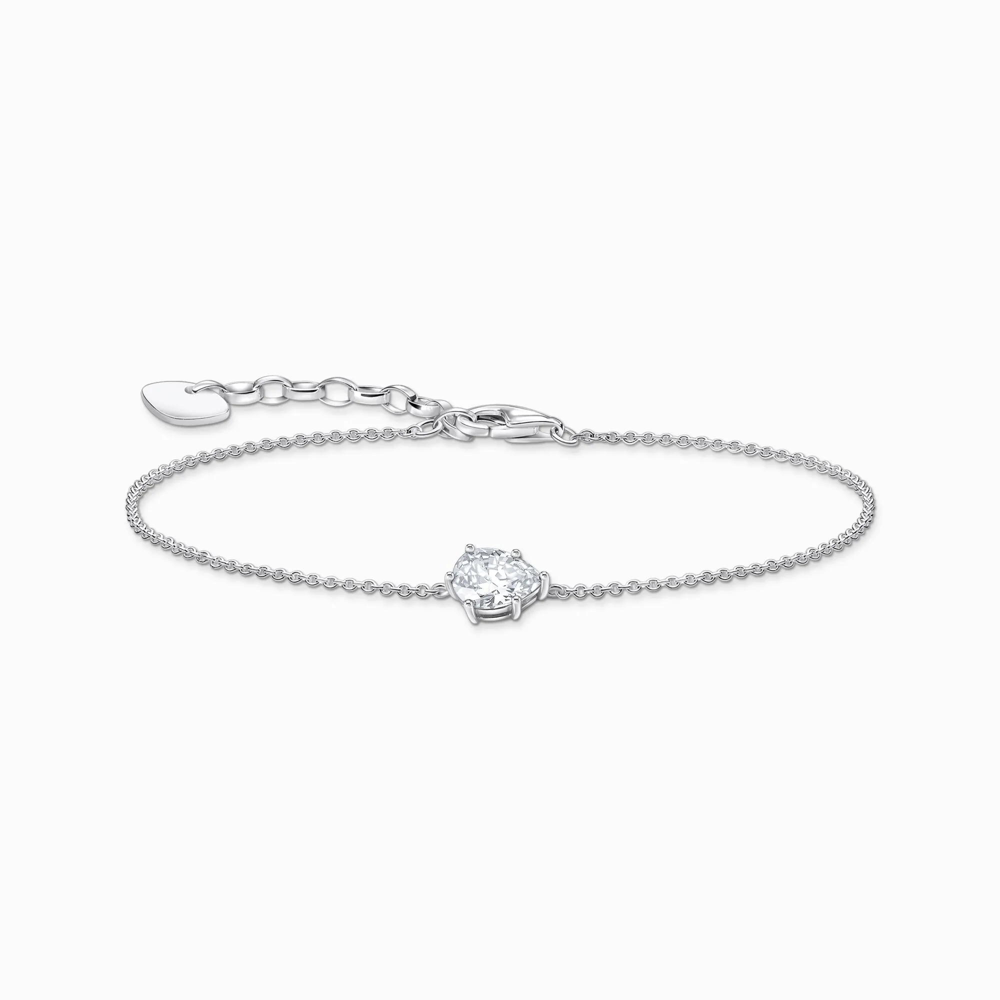Thomas Sabo Jewellery Thomas Sabo Sterling Silver Teardrop White Zirconia Bracelet