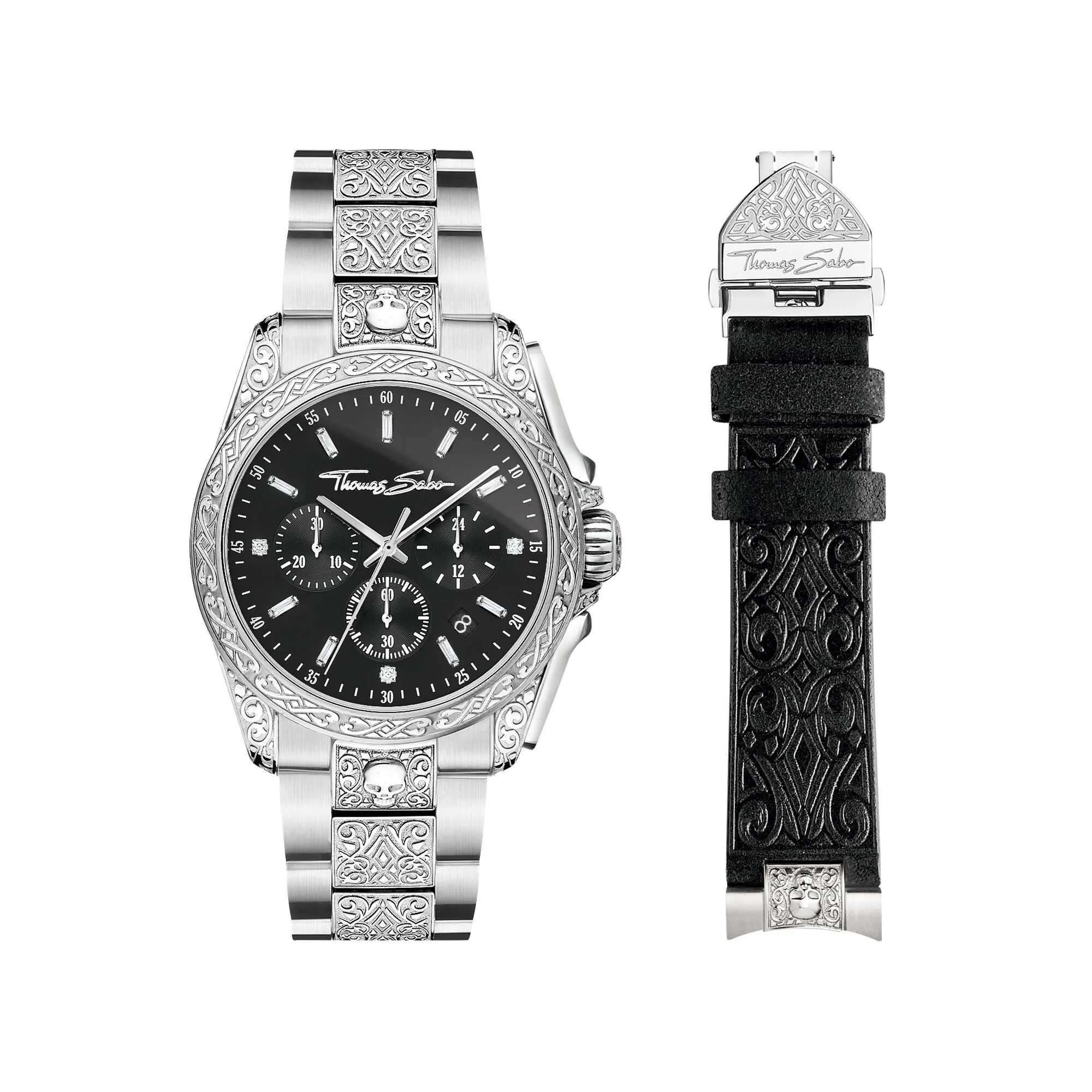 Thomas Sabo Mens Watches Men's watch Rebel at heart Chronograph silver