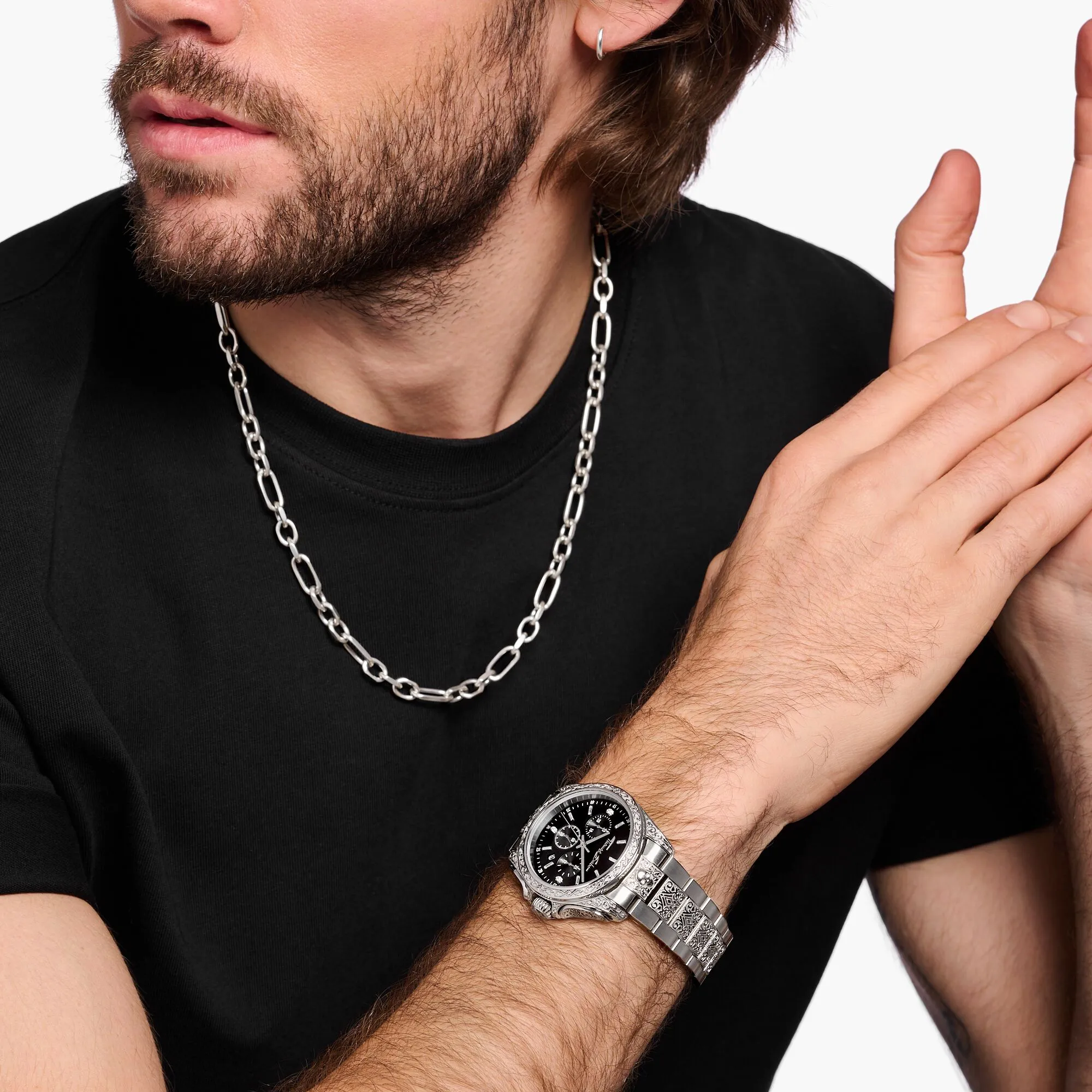 Thomas Sabo Mens Watches Men's watch Rebel at heart Chronograph silver