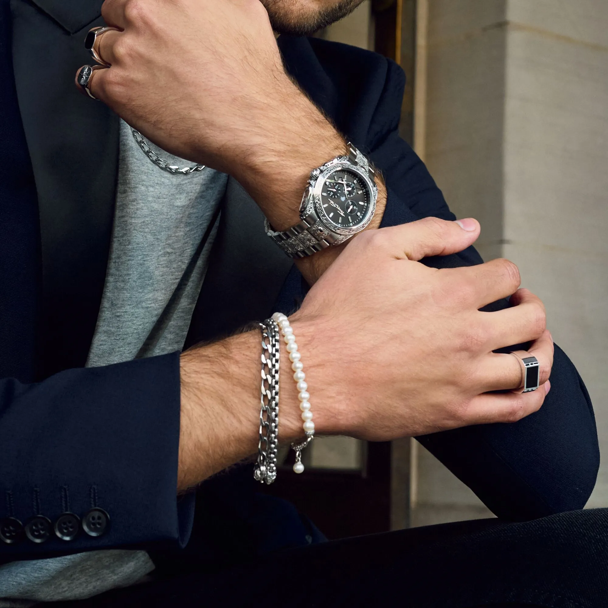 Thomas Sabo Mens Watches Men's watch Rebel at heart Chronograph silver