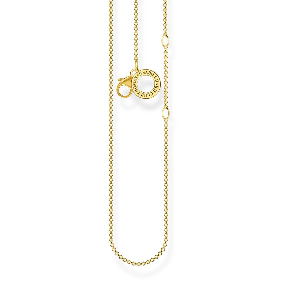 Thomas Sabo Silver Jewellery Gold Plated Sterling Silver Thomas Sabo Anchor Chain 38-45cm
