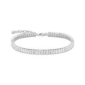 Thomas Sabo Silver Jewellery Thomas Sabo Heritage Sterling Silver CZ Tennis 16-19cm Bracelet