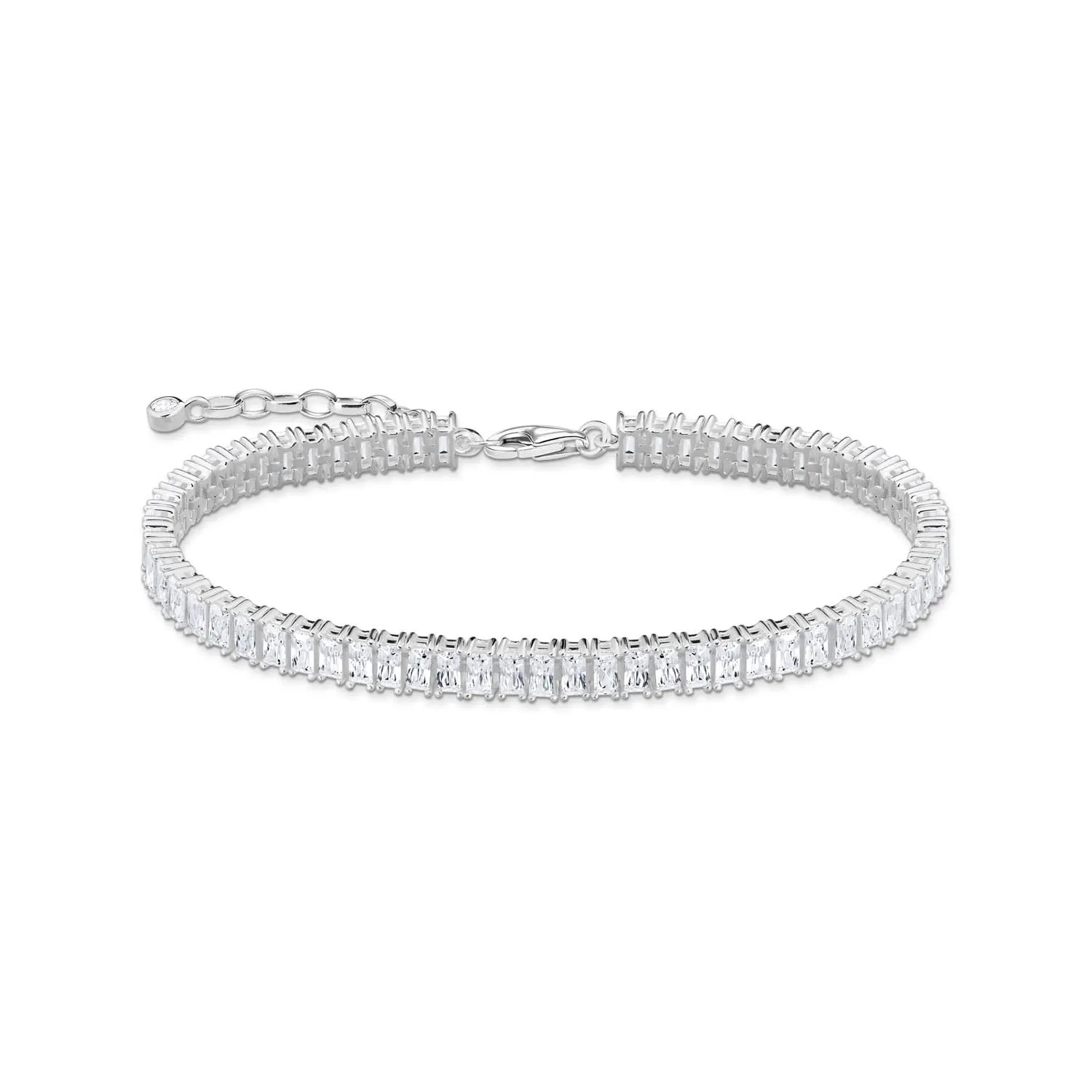 Thomas Sabo Silver Jewellery Thomas Sabo Heritage Sterling Silver CZ Tennis 16-19cm Bracelet