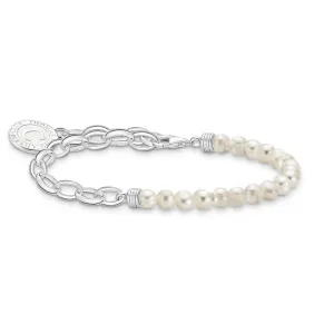 Thomas Sabo Silver Jewellery Thomas Sabo Sterling Silver Charmista Fresh Water Belcher 14-17cm Bracelet