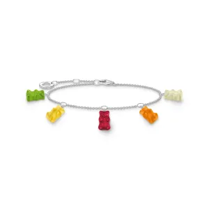 Thomas Sabo Womens Bracelets Bracelet with 5 colourful goldbears