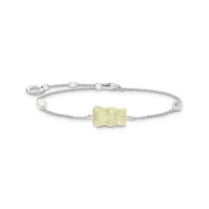 Thomas Sabo Womens Bracelets Bracelet with white goldbears, freshwater pearl & zirconia