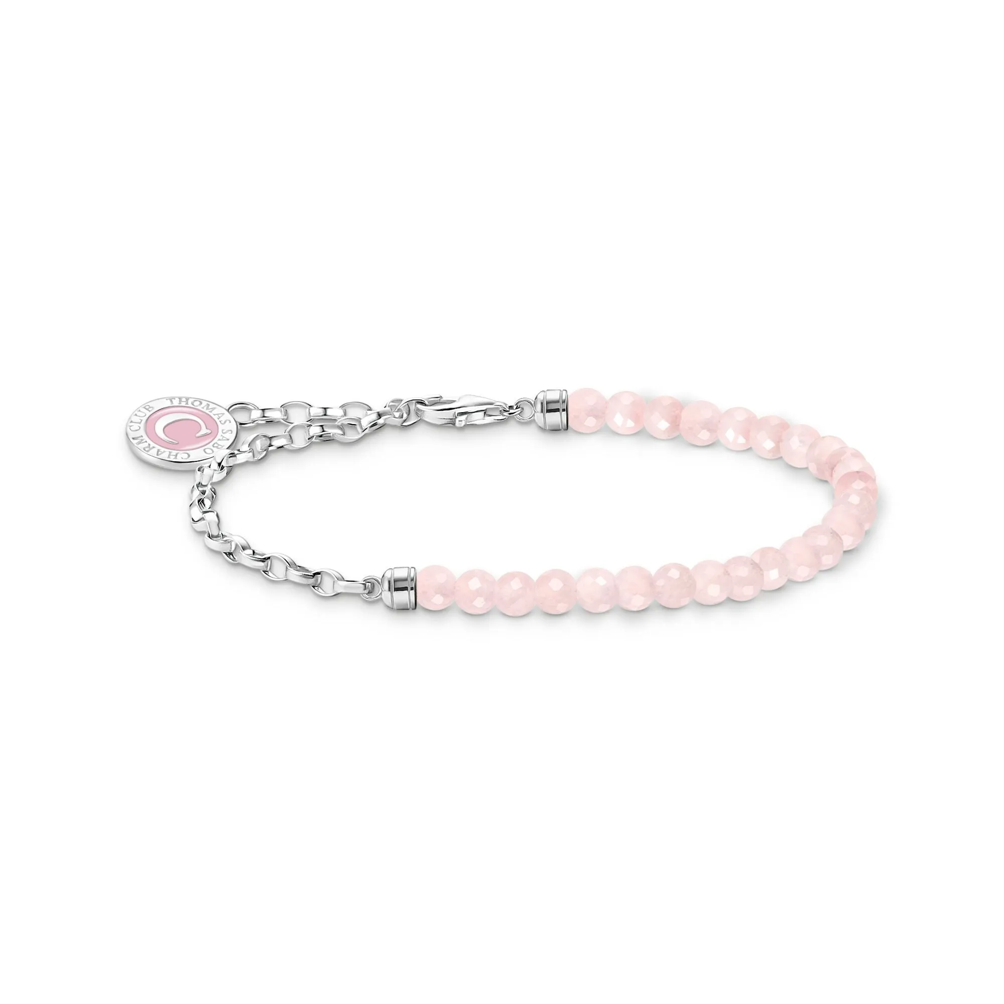 Thomas Sabo Womens Bracelets Charm bracelet with beads and chain links silver
