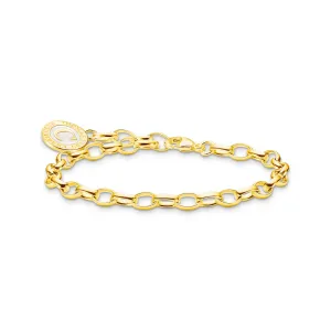 Thomas Sabo Womens Bracelets Charm bracelet with cold enamel gold plated