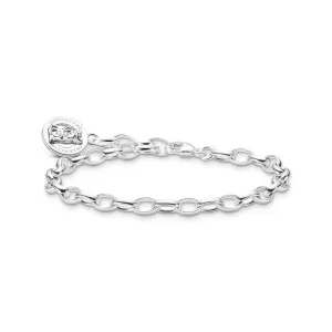 Thomas Sabo Womens Bracelets Charm bracelet with goldbear logo silver
