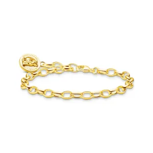 Thomas Sabo Womens Bracelets Charm bracelet with goldbears logo gold