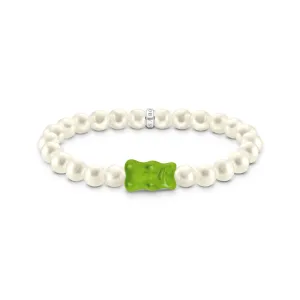 Thomas Sabo Womens Bracelets Pearl bracelet with green goldbears