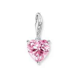 Thomas Sabo Womens Charms Jewellery Heart charm with pink stone