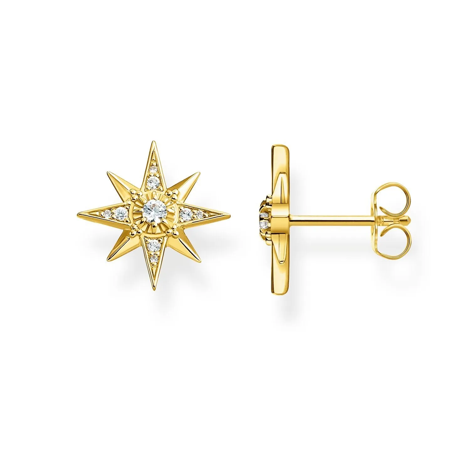 Thomas Sabo Womens Earrings Ear Studs Star Gold