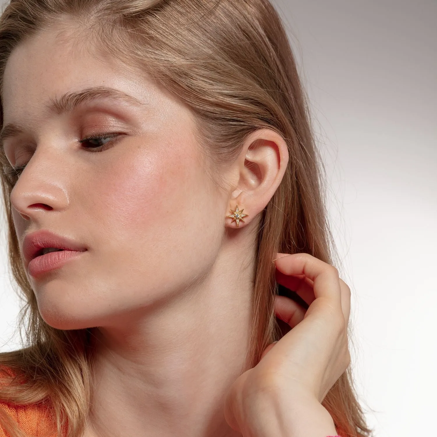 Thomas Sabo Womens Earrings Ear Studs Star Gold