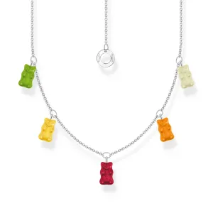 Thomas Sabo Womens Necklaces Necklace with 5 colourful goldbears
