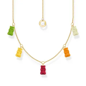 Thomas Sabo Womens Necklaces Necklace with 5 colourful goldbears