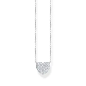 Thomas Sabo Womens Necklaces Necklace with heart pendant and white zirconia