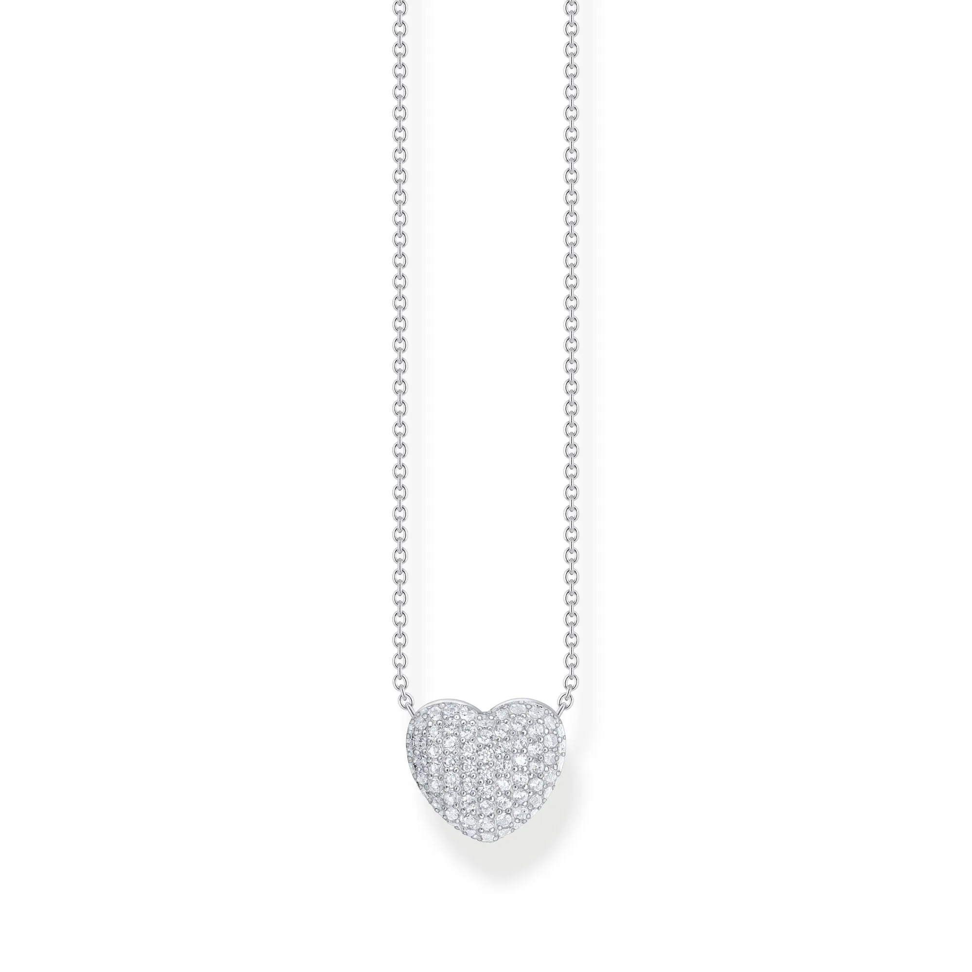 Thomas Sabo Womens Necklaces Necklace with heart pendant and white zirconia