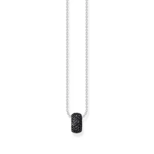 Thomas Sabo Womens Necklaces Necklace with ring pendant and black zirconia
