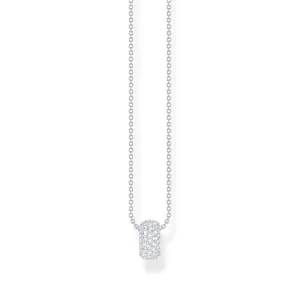 Thomas Sabo Womens Necklaces Necklace with ring pendant and white zirconia