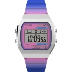 Timex 80 Purple Silver-Tone Watch TW2V74600