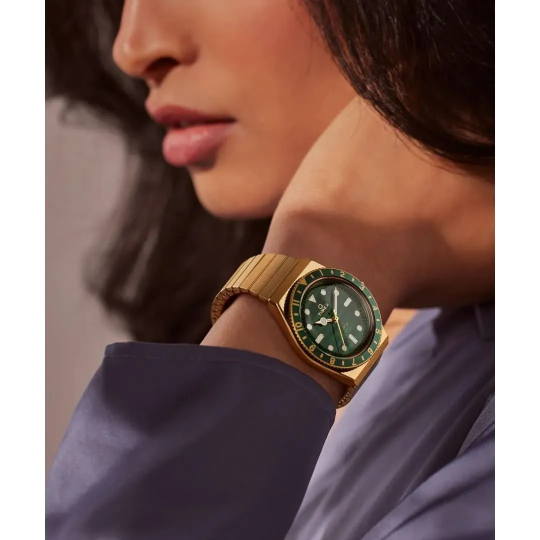 Timex Ladies Q Green Watch TW2V92200