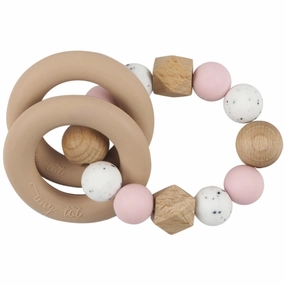 Tiny Tot Rattle Nordic Love Rosa   Hvid/sort prik