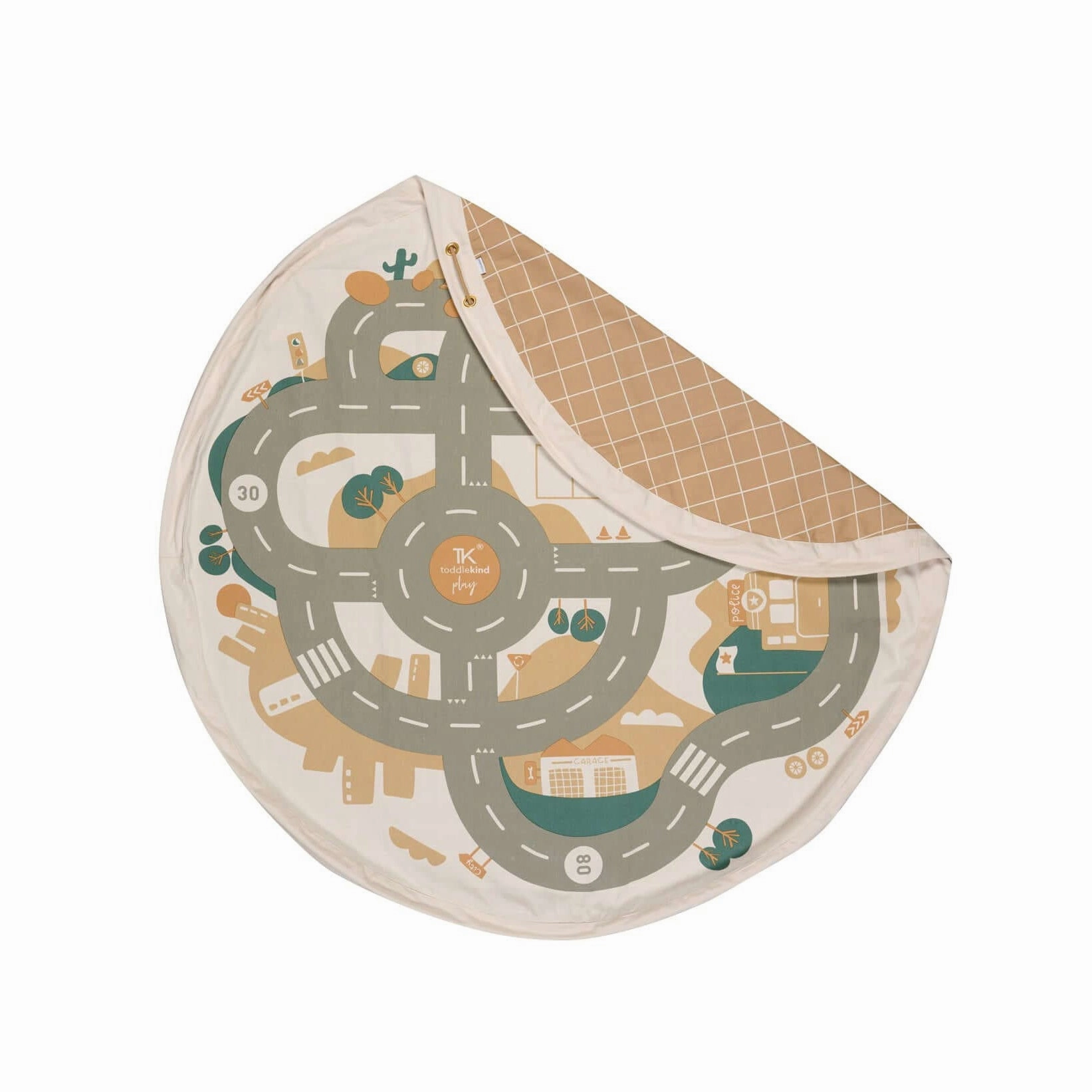 Toddlekind 2-in-1 Playmat   Toy Bag Playsack - Desert City - 145cm