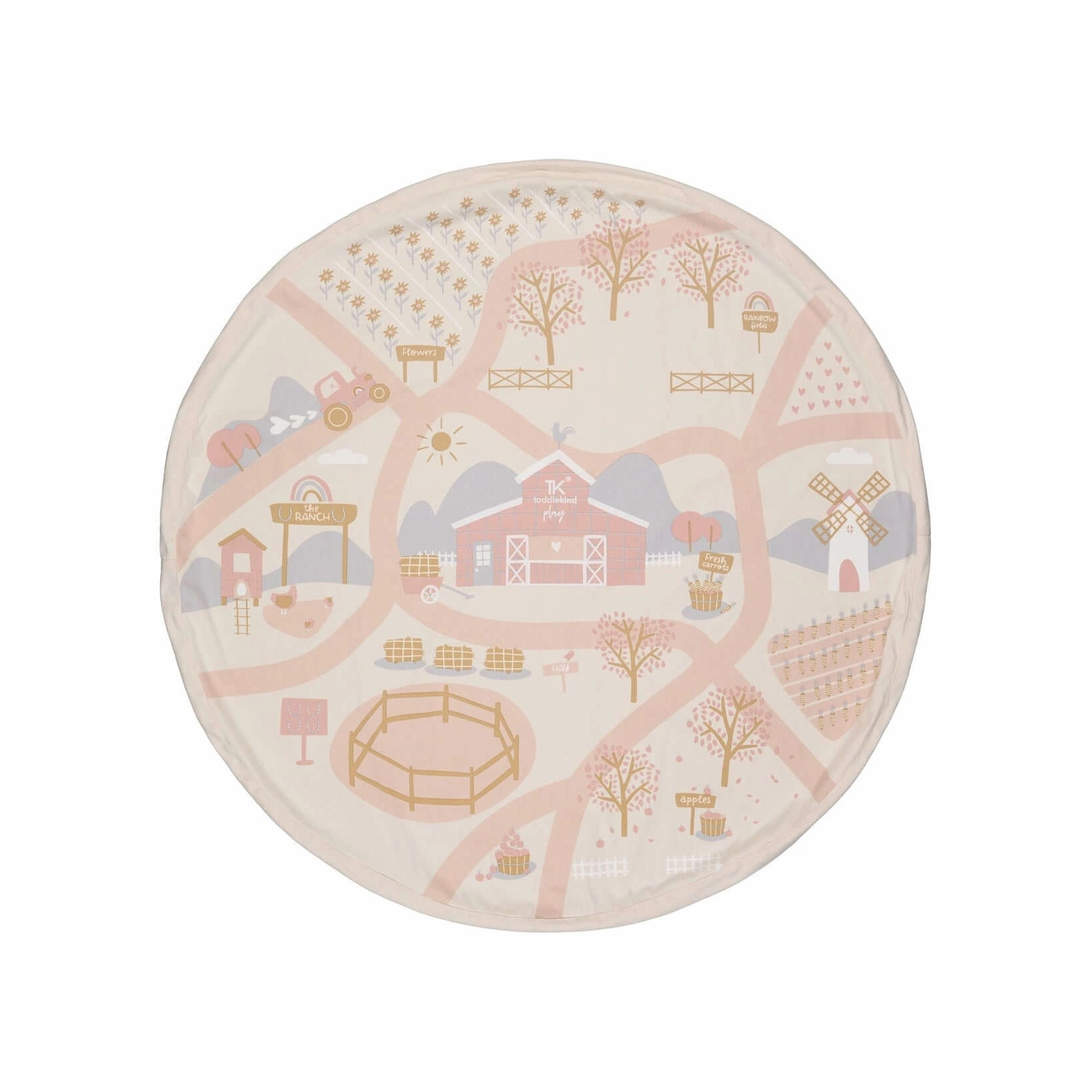 Toddlekind 2-in-1 Playmat   Toy Bag Playsack - The Ranch - 145cm