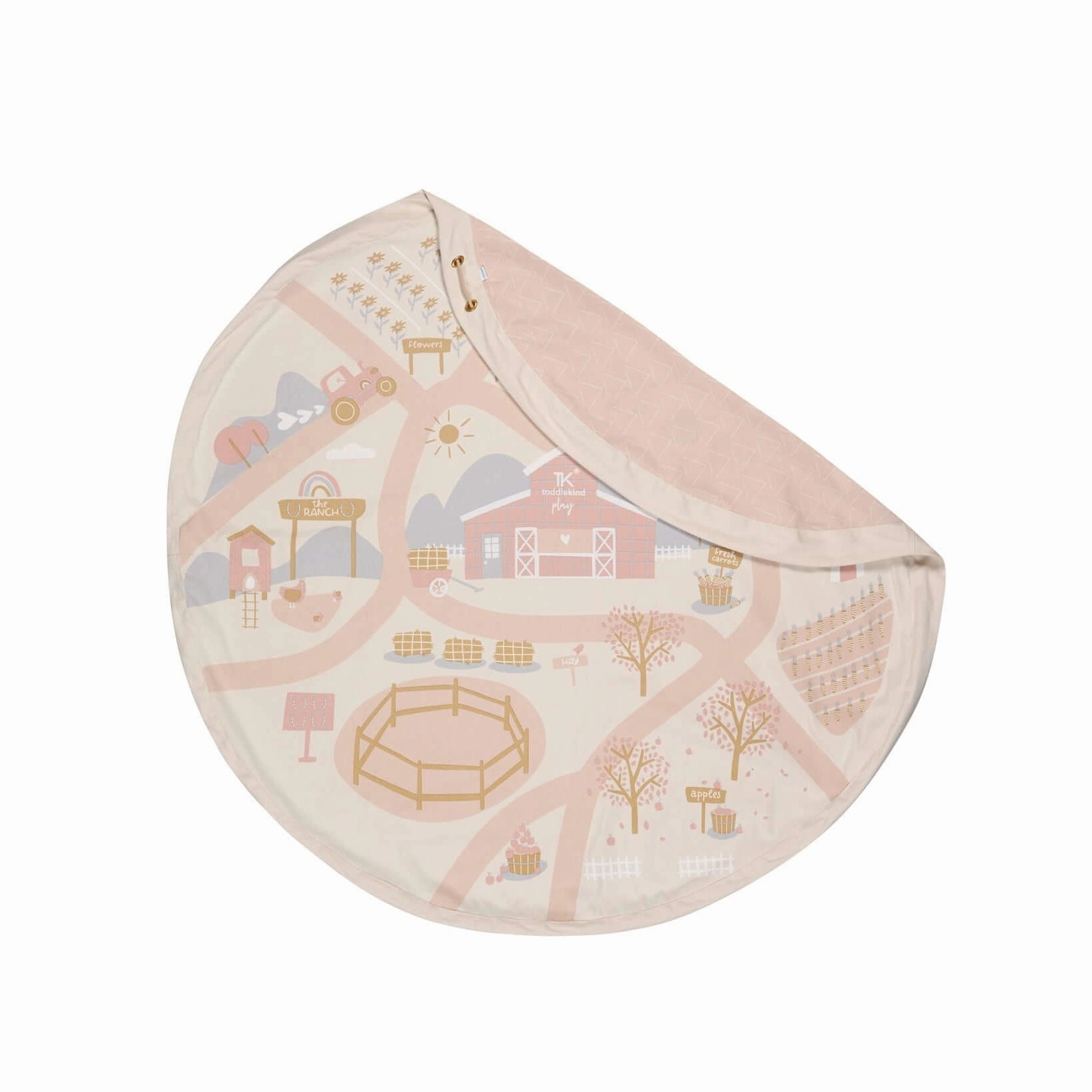 Toddlekind 2-in-1 Playmat   Toy Bag Playsack - The Ranch - 145cm
