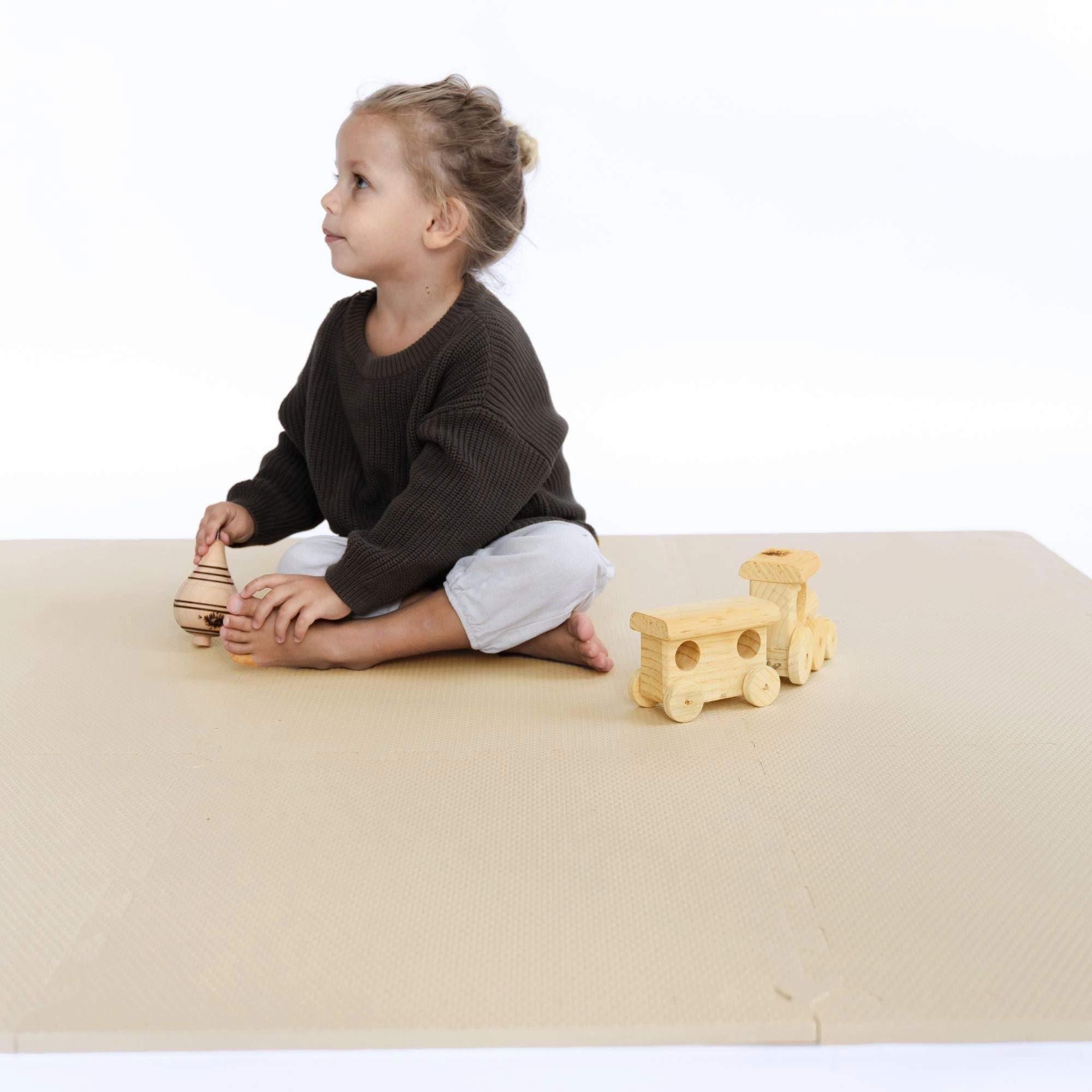 Toddlekind Classic Puzzle Playmat Clay 131x131cm - 9 Tiles & 12 Edging Borders