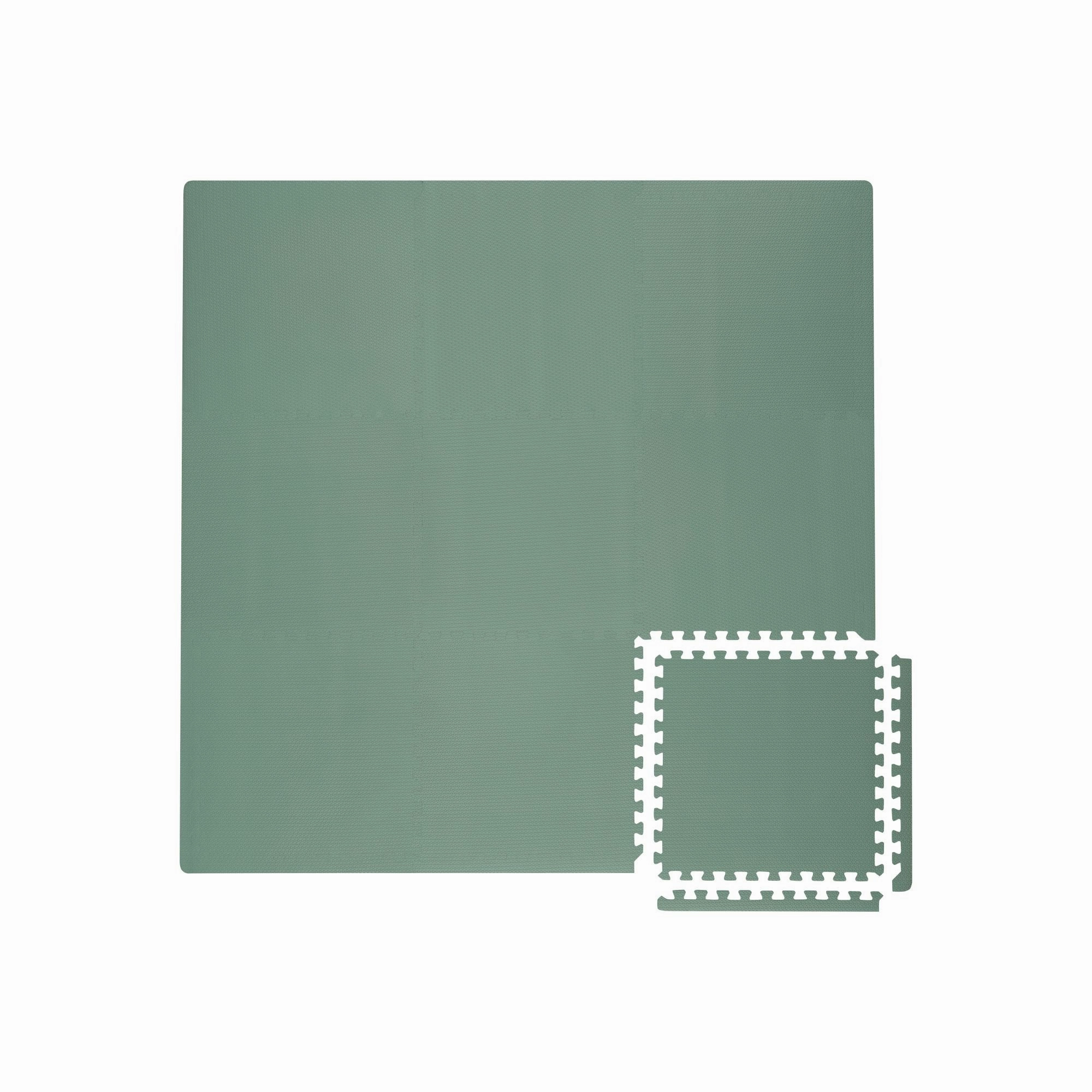 Toddlekind Classic Puzzle Playmat Moss 131x131cm - 9 Tiles & 12 Edging Borders