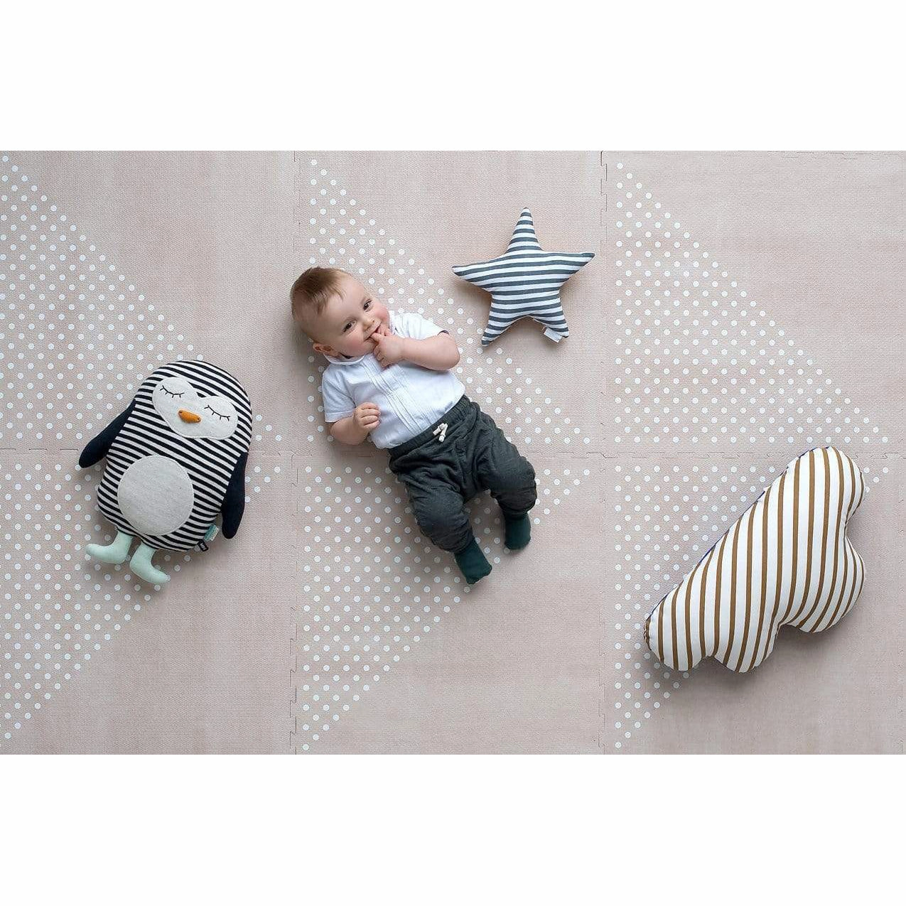 Toddlekind Prettier Puzzle Playmat Earth Clay 120x180cm - 6 Tiles & 12 Edging Borders
