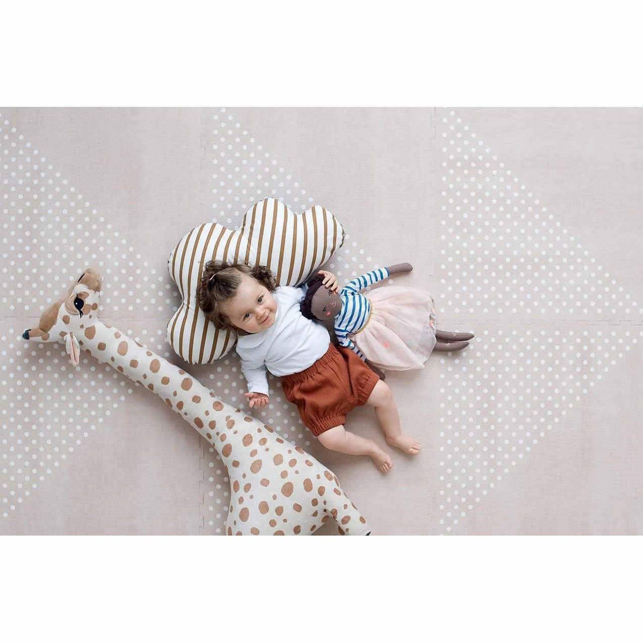 Toddlekind Prettier Puzzle Playmat Earth Clay 120x180cm - 6 Tiles & 12 Edging Borders