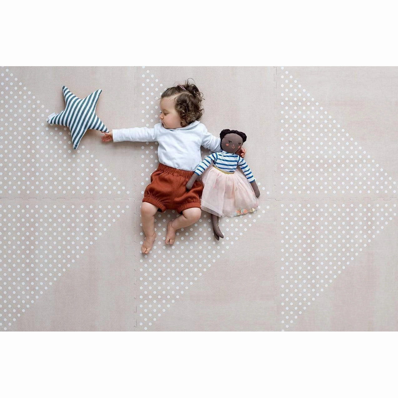 Toddlekind Prettier Puzzle Playmat Earth Clay 120x180cm - 6 Tiles & 12 Edging Borders