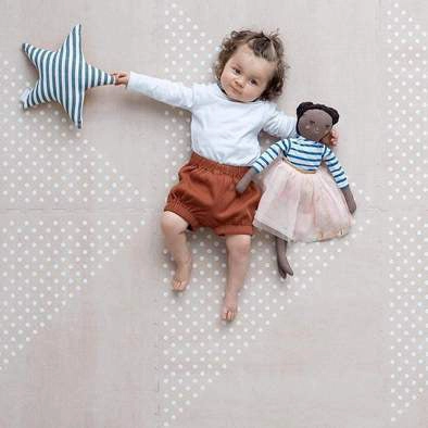 Toddlekind Prettier Puzzle Playmat Earth Clay 120x180cm - 6 Tiles & 12 Edging Borders