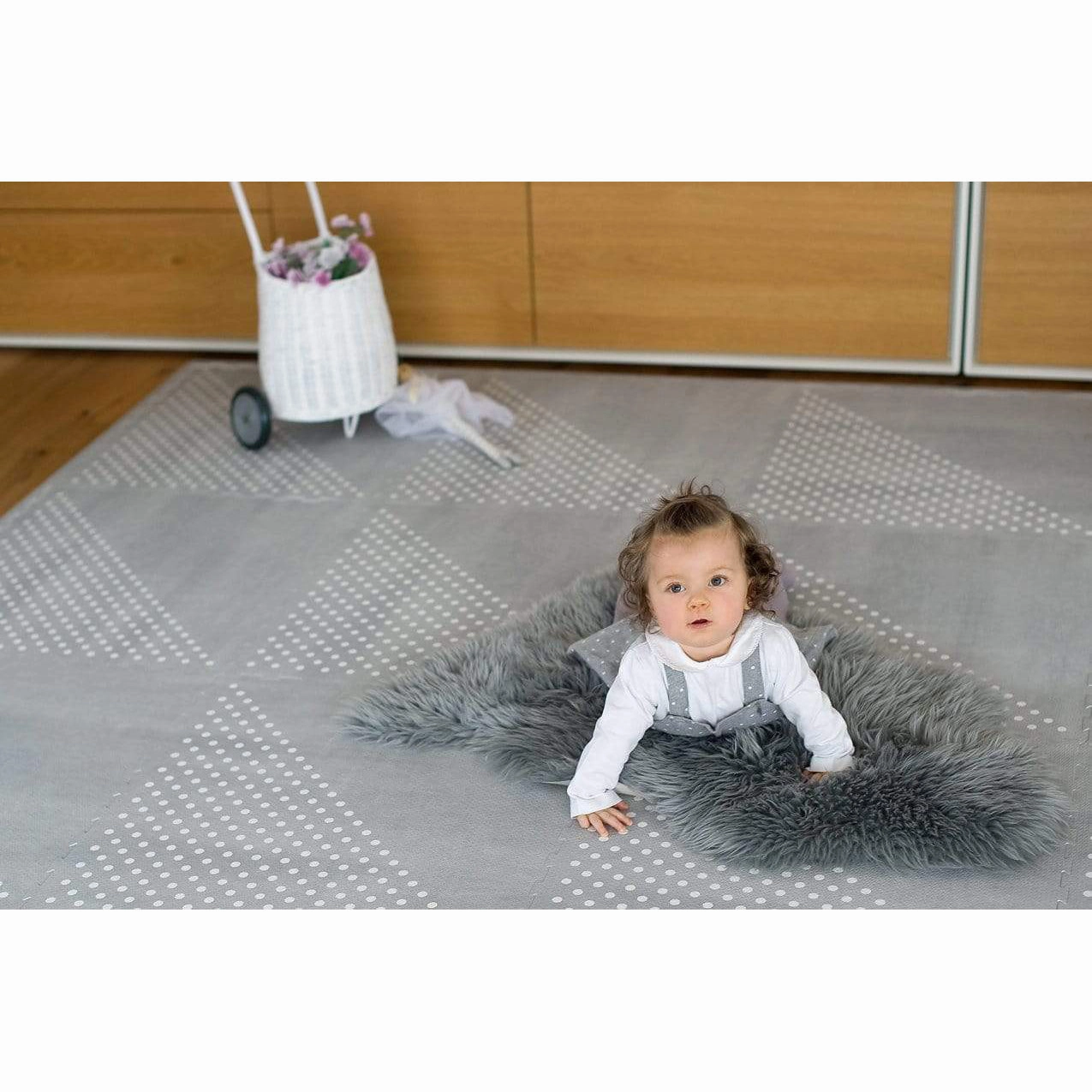 Toddlekind Prettier Puzzle Playmat Earth Dove 120x180cm - 6 Tiles & 12 Edging Borders